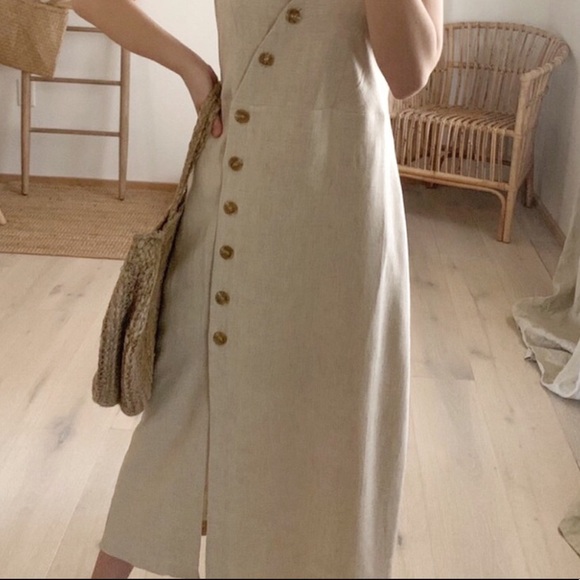Linen Button Cami Midi Dress, FINAL PRICE, PRICE FIRM - Picture 10 of 10